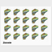 Cool Looking Lizard AI Art Vierkante Sticker (Vel)