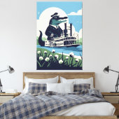 Cool Louisiana paddle steamer Canvas Afdruk (Insitu (Slaapkamer))
