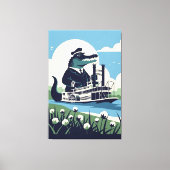 Cool Louisiana paddle steamer Canvas Afdruk (Voorkant)