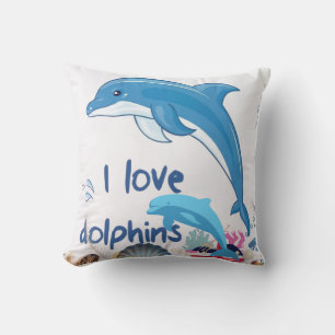Cool Love Dolphins citaten Dolphin Lovers Kussen