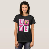 Cool Love German Shepherd for Dog T-shirt (Voorkant volledig)