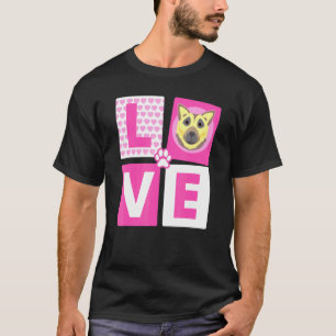Cool Love German Shepherd for Dog T-shirt
