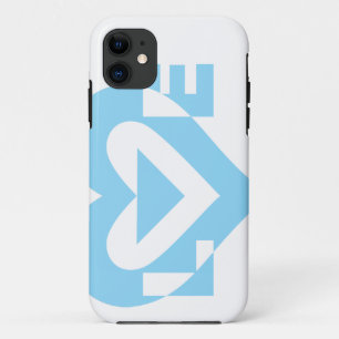 Cool Love Grafisch, Blauw Case-Mate iPhone Case