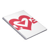 Cool Love Grafisch, Kersroze Notitieboek (Rechterzijde)