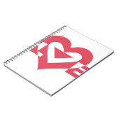 Cool Love Grafisch, Kersroze Notitieboek (Linkerzijde)