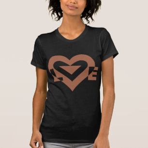 Cool Love Grafisch, Mocha Bruin T-shirt