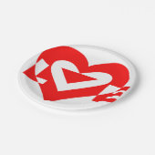 Cool Love Grafisch, Rood Papieren Bordje (Gekanteld)