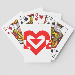 Cool Love Grafisch, Rood Pokerkaarten