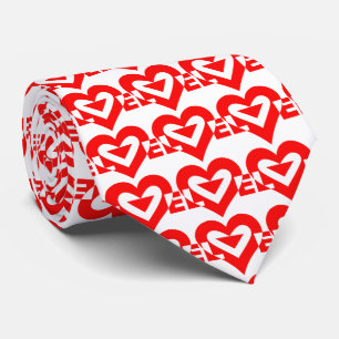 Cool Love Grafisch, Rood Stropdas