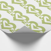 Cool Love Grafisch, Salie Groen Cadeaupapier (Hoek)