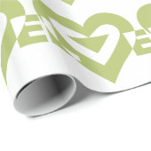 Cool Love Grafisch, Salie Groen Cadeaupapier (Rol Hoek)