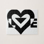 Cool Love Grafisch, Zwart Legpuzzel (Horizontaal)