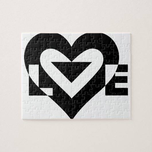 Cool Love Grafisch, Zwart Legpuzzel (Horizontaal)
