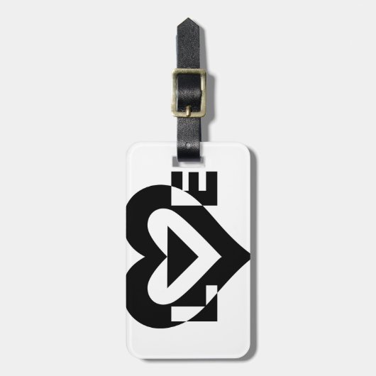 Cool Love Graphic, Black Bagagelabel (Voorkant verticaal)