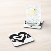 Cool Love Graphic, Black Bier Onderzetter (Rechterzijde)