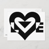 Cool Love Graphic, Black Briefkaart (Voorkant / Achterkant)
