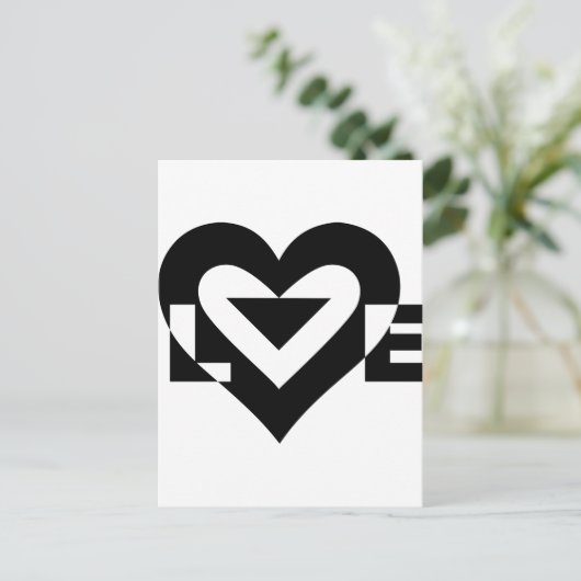 Cool Love Graphic, Black Briefkaart (Staand voorkant)