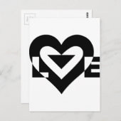 Cool Love Graphic, Black Briefkaart (Voorkant / Achterkant)