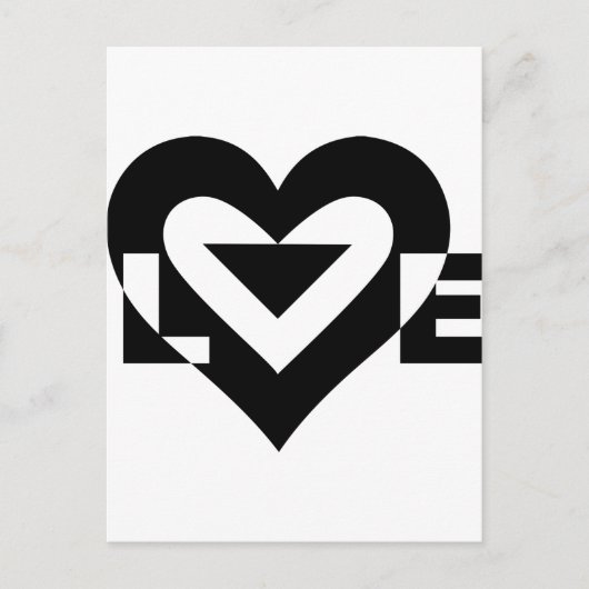 Cool Love Graphic, Black Briefkaart (Voorkant)