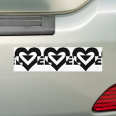Cool Love Graphic, Black Bumpersticker (Op auto)