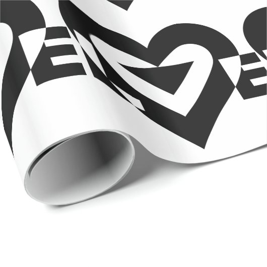 Cool Love Graphic, Black Cadeaupapier (Rol Hoek)