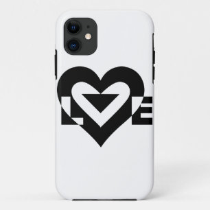 Cool Love Graphic, Black iPhone 11 Hoesje