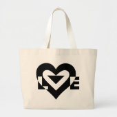 Cool Love Graphic, Black Grote Tote Bag (Voorkant)