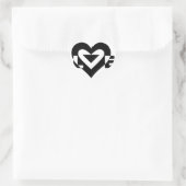Cool Love Graphic, Black Hart Sticker (Tas)