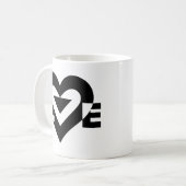 Cool Love Graphic, Black Koffiemok (Voorkant links)
