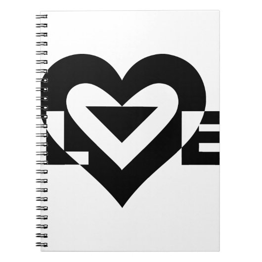 Cool Love Graphic, Black Notitieboek (Voorkant)