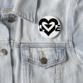 Cool Love Graphic, Black Ronde Button 5,7 Cm (In situ)
