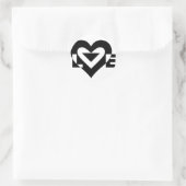 Cool Love Graphic, Black Ronde Sticker (Tas)