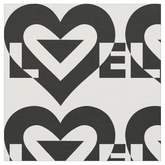 Cool Love Graphic, Black Stof (Close Up)