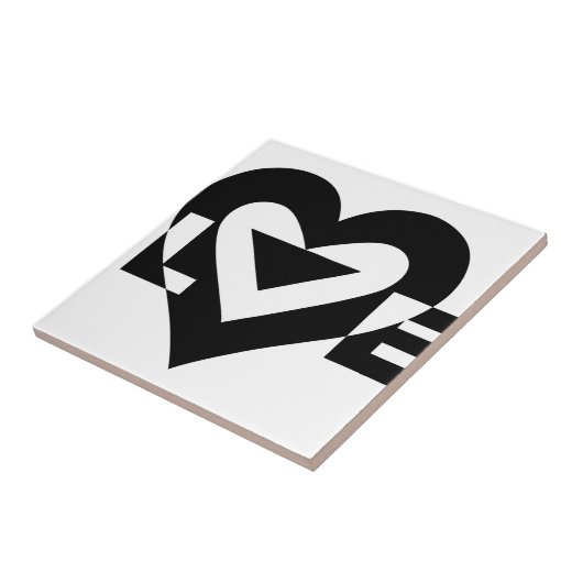 Cool Love Graphic, Black Tegeltje (Zijkant)