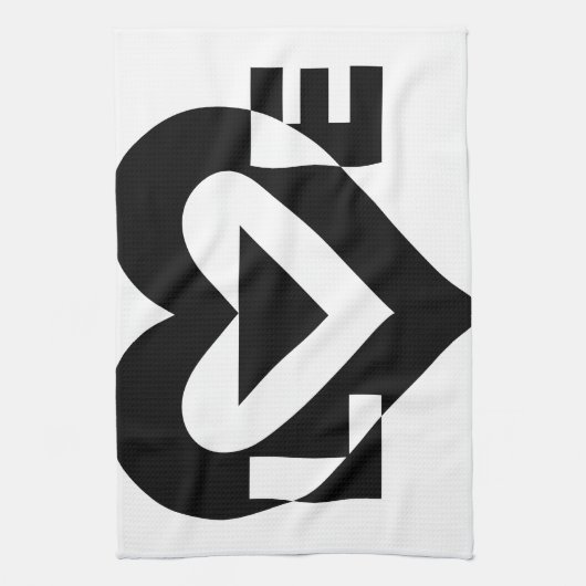 Cool Love Graphic, Black Theedoek (Verticaal)