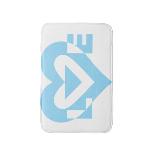 Cool Love Graphic, Blue Badmat (Voorkant Verticaal)