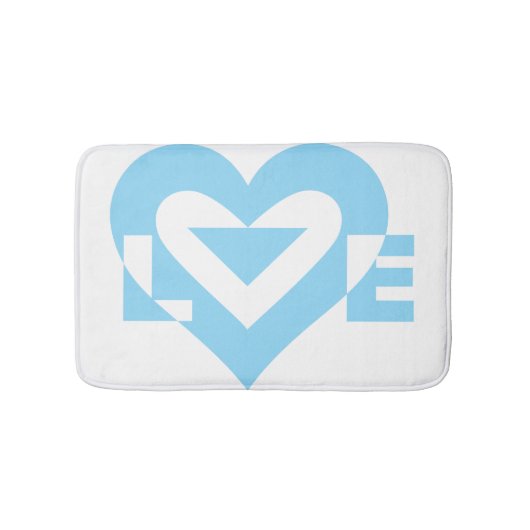Cool Love Graphic, Blue Badmat (Voorkant)