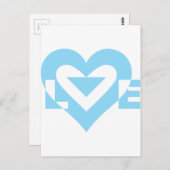 Cool Love Graphic, Blue Briefkaart (Voorkant / Achterkant)