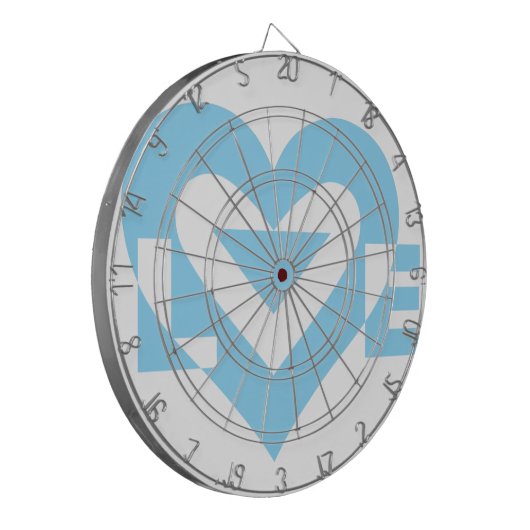 Cool Love Graphic, Blue Dartbord (Voorkant Links)
