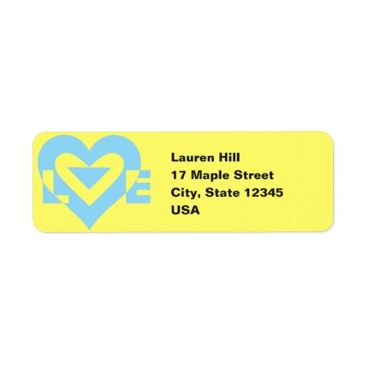 Cool Love Graphic, Blue Etiket (Voorkant)