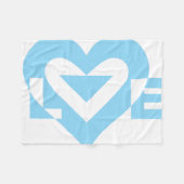 Cool Love Graphic, Blue Fleece Deken (Voorkant (Horizontaal))