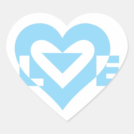 Cool Love Graphic, Blue Hart Sticker (Voorkant)