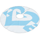 Cool Love Graphic, Blue Kerstboom Rok (Gekanteld)