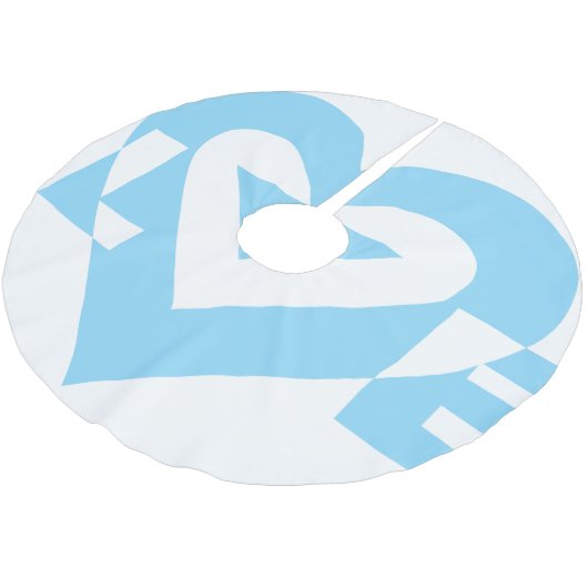 Cool Love Graphic, Blue Kerstboom Rok (Gekanteld)
