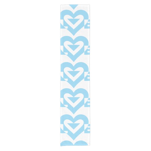 Cool Love Graphic, Blue Korte Tafelloper (Voorkant)