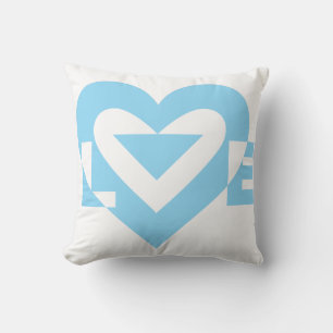 Cool Love Graphic, Blue Kussen