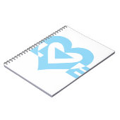 Cool Love Graphic, Blue Notitieboek (Linkerzijde)