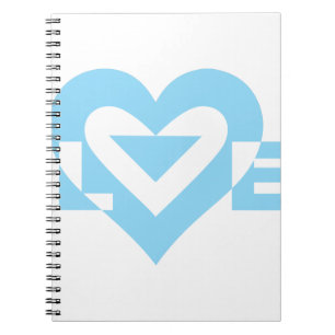 Cool Love Graphic, Blue Notitieboek