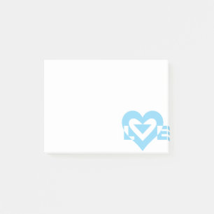 Cool Love Graphic, Blue Post-it® Notes