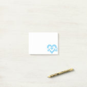 Cool Love Graphic, Blue Post-it® Notes (Op bureau)